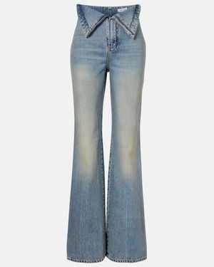 McQueen High-Rise Wide-Leg Jeans - Blue