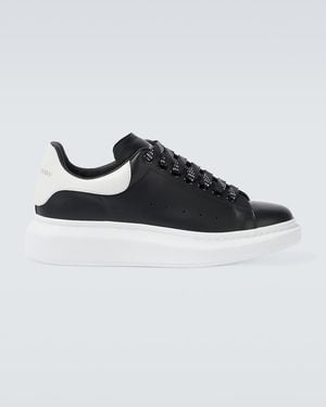 McQueen Larry Leather Trainers - Black