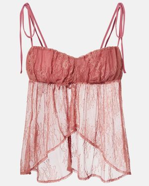 Bananhot Cropped-Top Kendall Aus Spitze - Rot