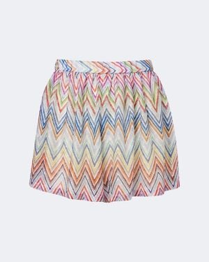 Missoni Shorts En Zigzag - Blanco