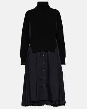 Sacai Midikleid - Schwarz