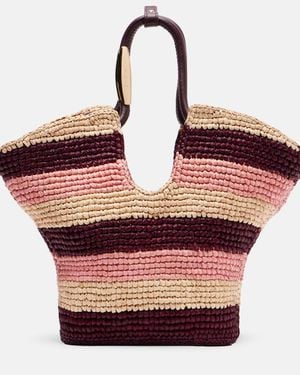 Zimmermann Tote Bag Goldentime Small Aus Raffiabast - Rot