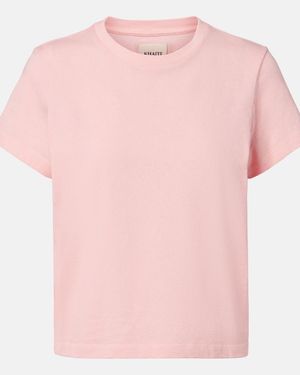 KHAITE Emmylou Cotton Jersey T-Shirt - Pink
