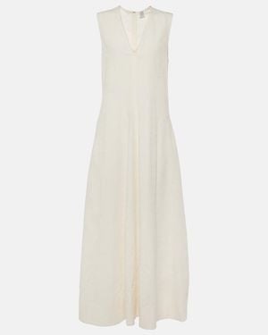 TOTEME Cotton-Blend Maxi Dress - White