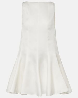 KHAITE Mags Silk Minidress - White