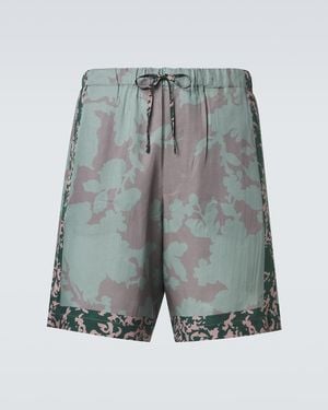 Dries Van Noten Bedruckte Shorts - Grau