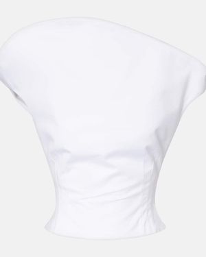 Magda Butrym Top Aus Baumwolle - Weiß