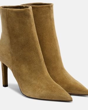 Jimmy Choo Frankie 85 Suede Ankle Boots - Green