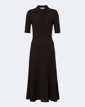 arch4 Elloren Cashmere Polo Dress - Black