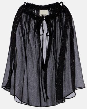 Isabel Marant Marilou Silk Georgette Top - Black
