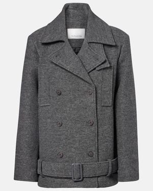 Frankie Shop Scothern Virgin Wool Peacoat - Black