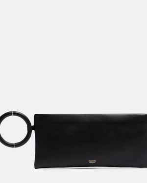 Tom Ford Clutch Aura Aus Leder - Schwarz