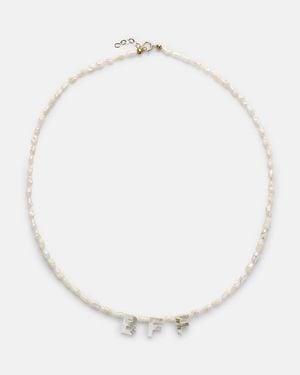 Roxanne First Halskette Bff Aus Perlmutt Mit 9Kt Gelbgold - Weiß