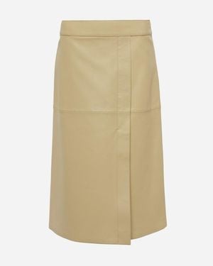 JOSEPH Sevres Leather Pencil Skirt - Natural