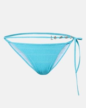Loewe Paula's Ibiza Bikini-Hoeschen Aus Jacquard - Blau