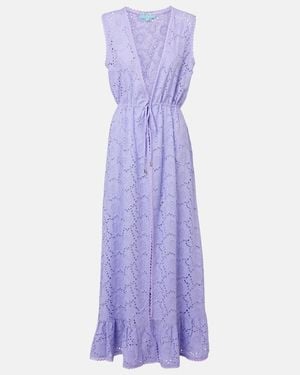 Melissa Odabash Tessa Cotton Lace Beach Cover-Up - Purple