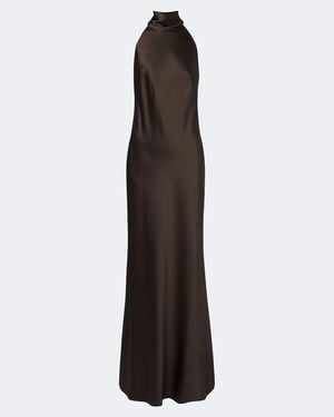 Ralph Lauren Chilton Halterneck Satin Gown - Multicolour