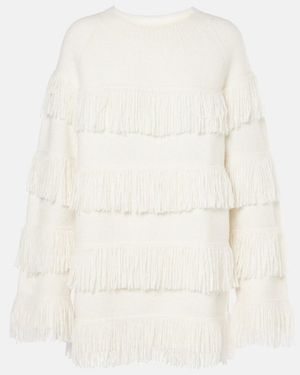 Lisa Yang Agneta Fringed Cashmere-Blend Jumper - Natural