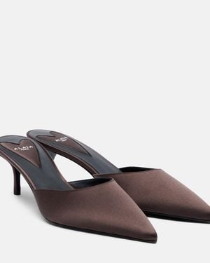 Alaïa Pantoletten Le Cour Aus Satin - Braun