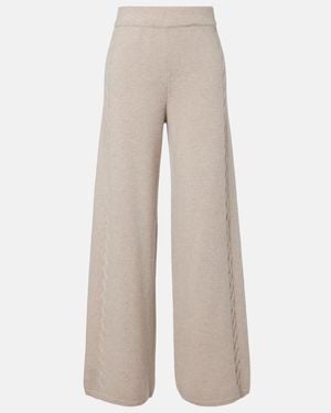 Lisa Yang Pantalones Anchos Olanda De Cachemir - Neutro