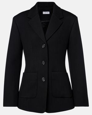 Loewe Wool-Blend Jacket - Black