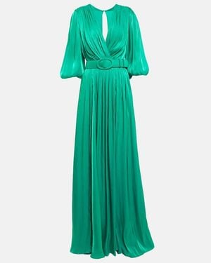 Costarellos Brennie Georgette Gown - Green
