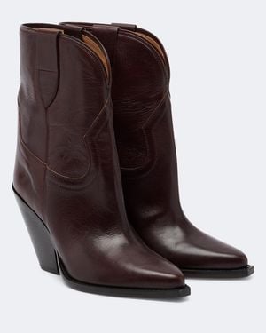 Isabel Marant Botas Cowboy Leyane De Piel - Marrón