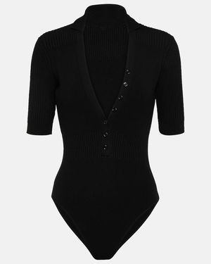 Jacquemus Yauco body aus rippstrick - Schwarz