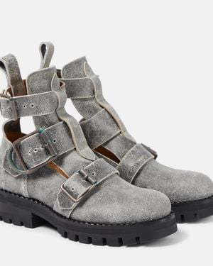Vivienne Westwood Cut-Out Leather Ankle Boots - Grey