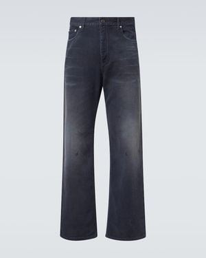 Balenciaga Jeans Rectos Destenidos - Azul