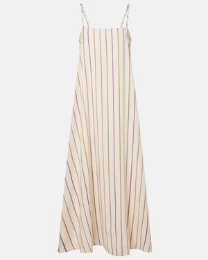Asceno Melfi Striped Maxi Dress - Natural