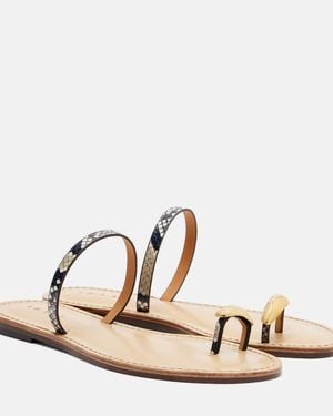 Amanu Sandalen Kibera Aus Leder - Mettallic