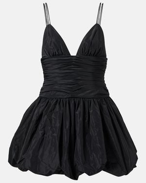 STAUD Loren Ruched Minidress - Black