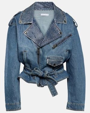 Area Verzierte Jeansjacke - Blau