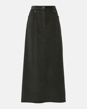 Brunello Cucinelli Cotton Corduroy Maxi Skirt - Green