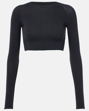 Alaïa Jersey Crop Top - Black