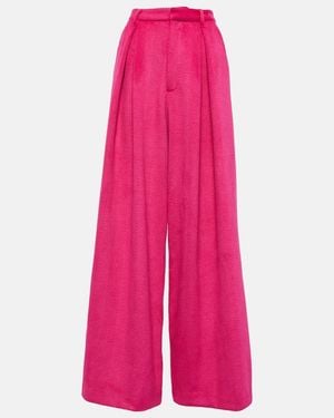 GIUSEPPE DI MORABITO High-Rise Wide-Leg Crepe Trousers - Pink