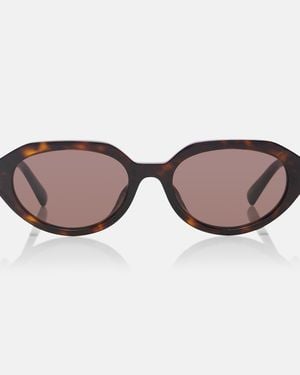 Gucci Double G Oval Sunglasses - Brown