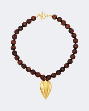 YSSO Collana Hera Bagnata - Marrone