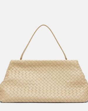 Bottega Veneta 1998 Intrecciato Leather Shoulder Bag - Natural
