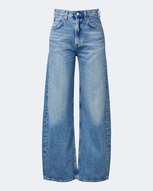 Agolde Low Curve Faded Wide-Leg Jeans - Blue
