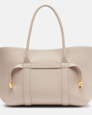 Loro Piana Ghiera Small Leather Tote Bag - Natural