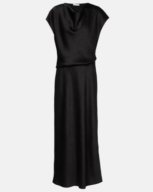 Vince Maxikleid Aus Satin - Schwarz