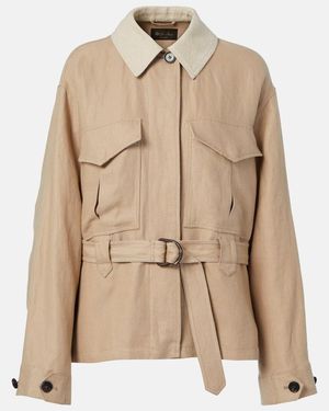 Loro Piana Dillon Linen Crepe Jacket - Natural