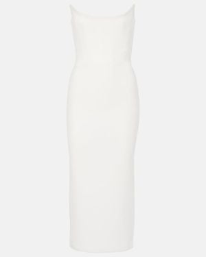 Alex Perry Bridal Strapless Midi Dress - White