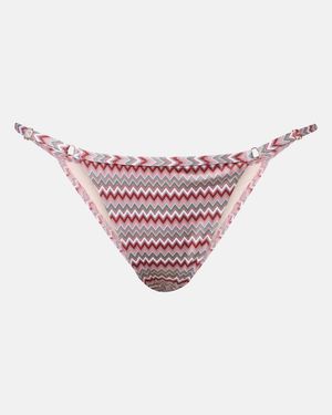 Bananhot Emi-Lynn Chevron Bikini Bottoms - Pink