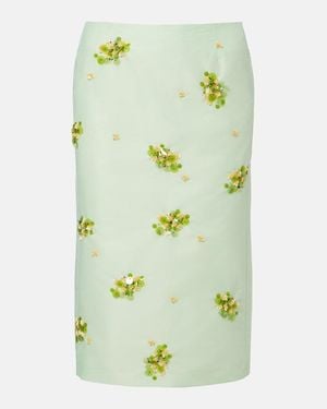 ShuShu/Tong Sequined Midi Skirt - Green