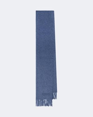 ZEGNA Fringed Cashmere Scarf - Blue