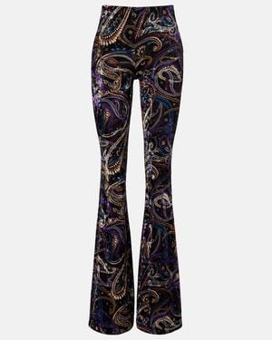 Etro Paisley Flared Trousers - Black