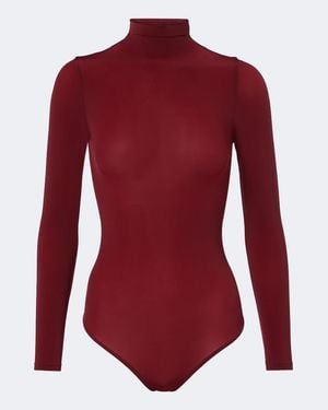 Wolford Rollkragenbody Buenos Aires Aus Jersey - Rot